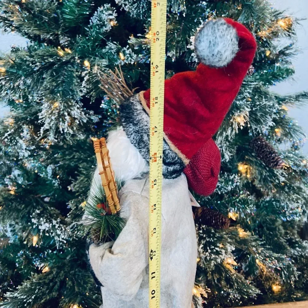 NWT Rustic Forest Christmas Winter Santa Figurine Statue Decor